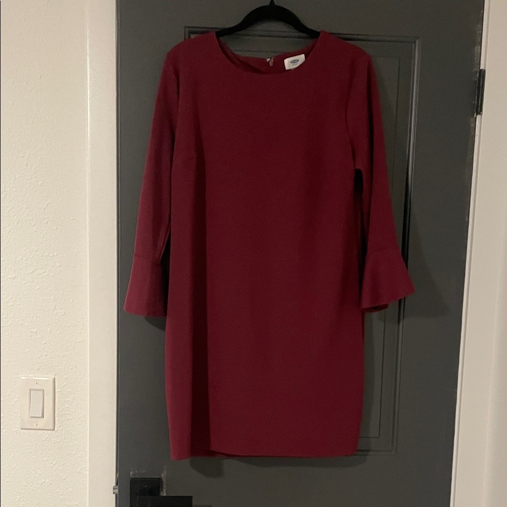 Old Navy Long Sleeve Burgundy Dress